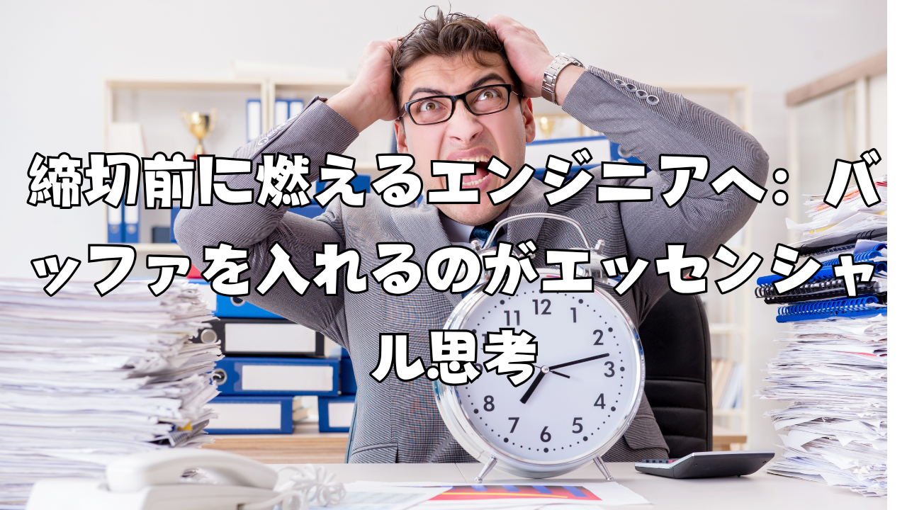 締切前に燃えるエンジニアへ：バッファを入れるのがエッセンシャル思考