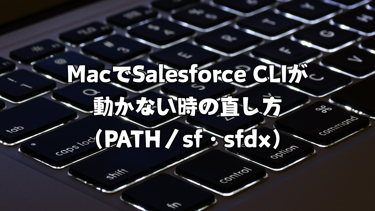 MacでSalesforce CLIが動かない時の直し方（PATH／sf・sfdx）