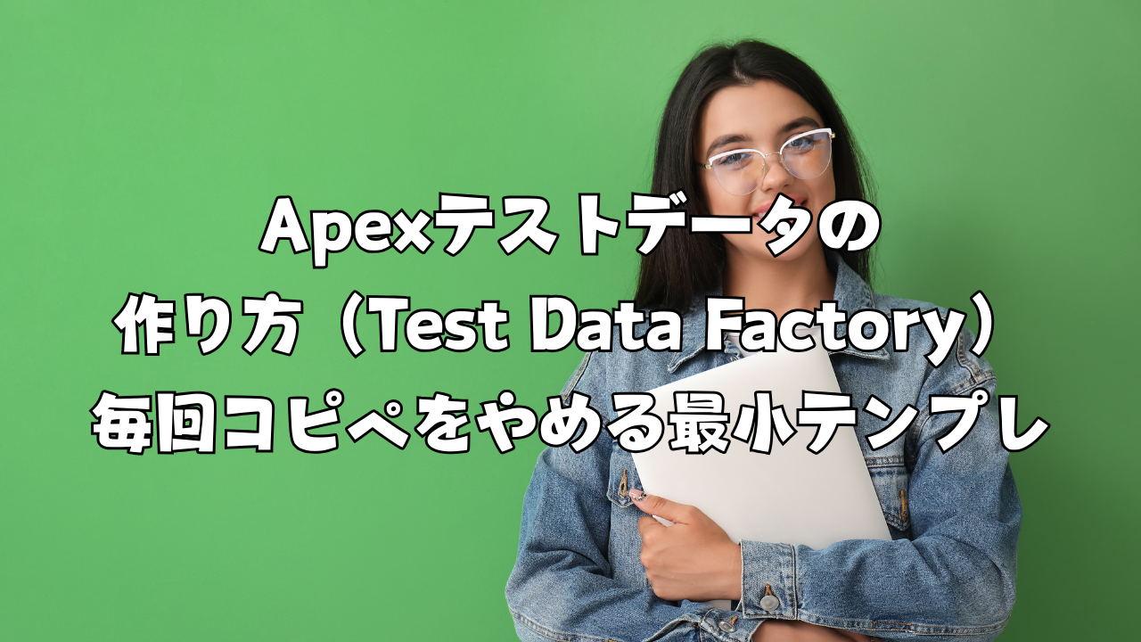 【Salesforce】Apexテストデータの作り方（Test Data Factory）｜毎回コピペをやめる最小テンプレ