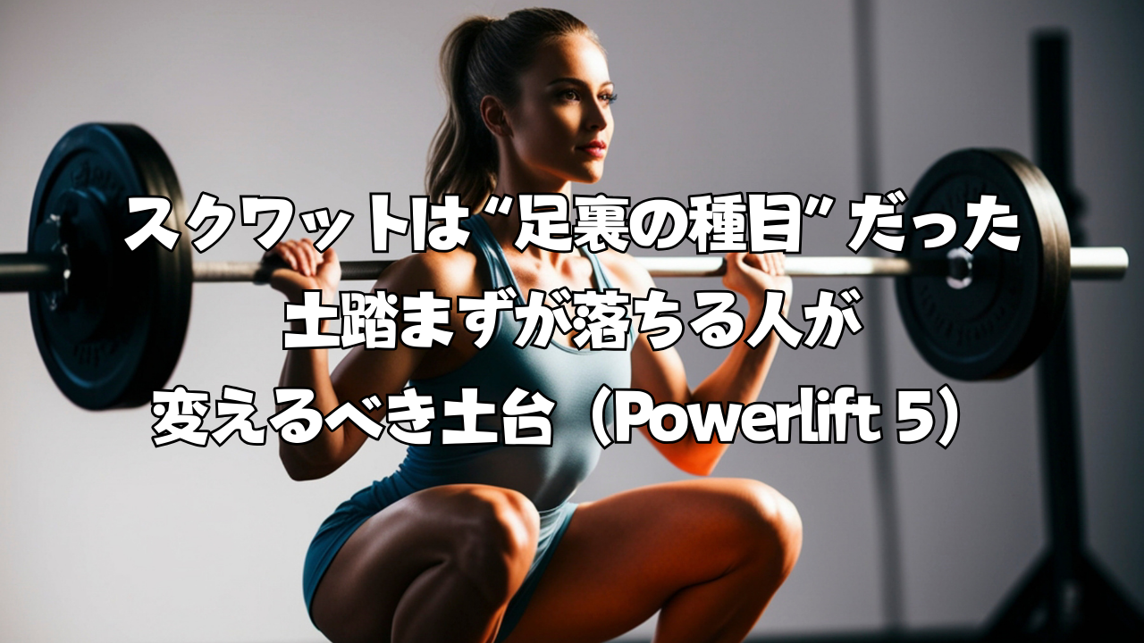 スクワットは“足裏の種目”だった｜土踏まずが落ちる人が変えるべき土台（Powerlift 5）