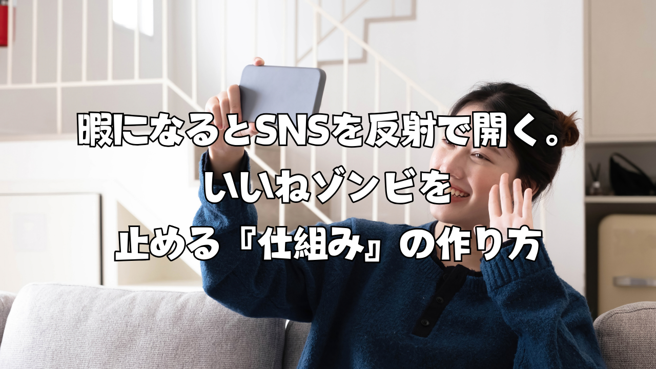 暇になるとSNSを反射で開く。いいねゾンビを止める『仕組み』の作り方
